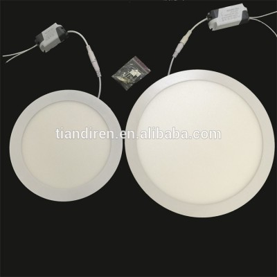 residential and commercial 9w recessed round led panel ceiling light aluminum body PC cover with CE ROHS certification