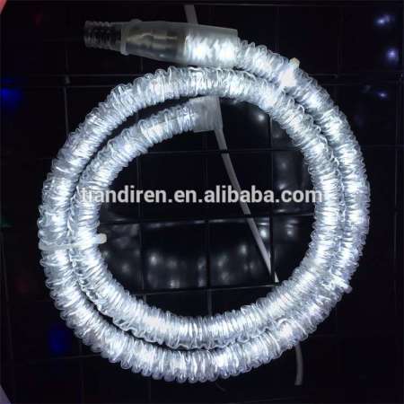 RGYB LED clear rough PVC tube 220V 2 wire steady burn Led flexible rope light 36 LEDs/M chasing christmas holiday light