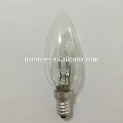 18/28W C35 E14 Clear/frosted glass Halogen Incandescent light bulbs