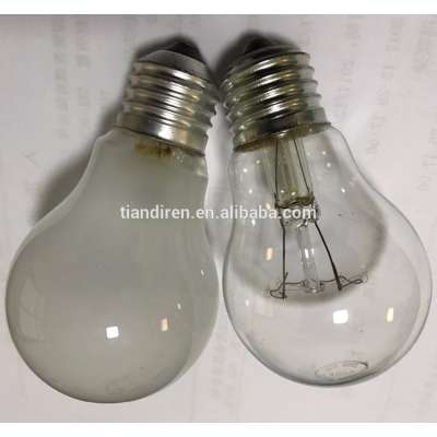 A-shaped clear and frosted glass traditional, incandescent lamp, Edisont bulb lamp, E27/B22 A55/A60/A70/A75/A100/A110